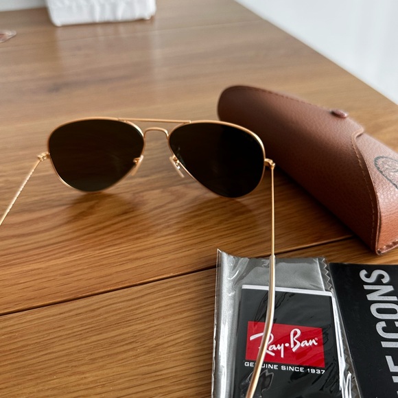 NEW Ray-Ban RB3025 Mirror Green AVIATOR LARGE METAL - Picture 4 of 5